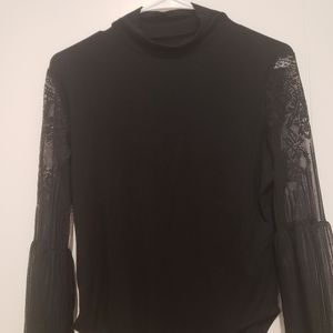 Shein Body Suit Long-Sleeved Lace